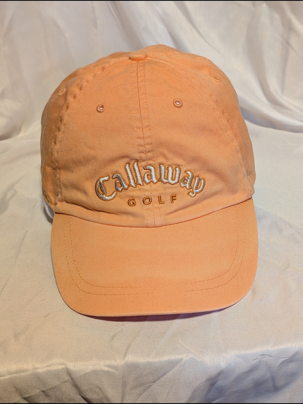 Callaway Peach Baseball-Style Golf Cap with Embroidered Logo